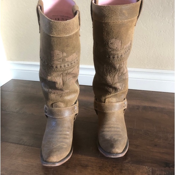 Junky gypsy “She who is Brave” western cowgirl harness boot boho harley RTL $425 - Picture 4 of 12